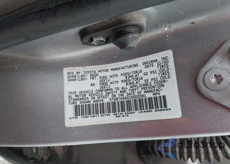 2001 Toyota Sequoia Sr5 V8 from USA, damaged, VIN 5TDBT44A01S002081